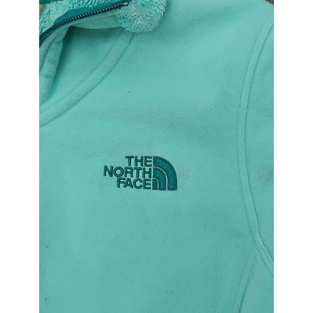 The NORTH FACE Fleece Jacket Womens XS Aqua Blue Full Zip Pockets Mock Neck - Picture 5 of 16